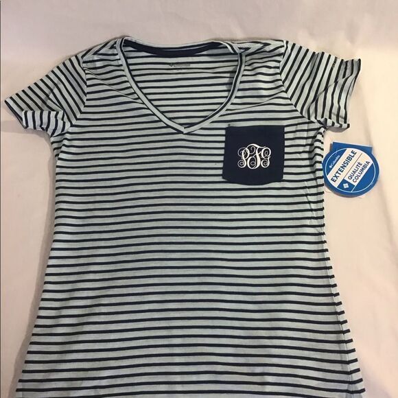 New Columbia PFG Monogram Tee, Short Sleeve Blue - Picture 6 of 8